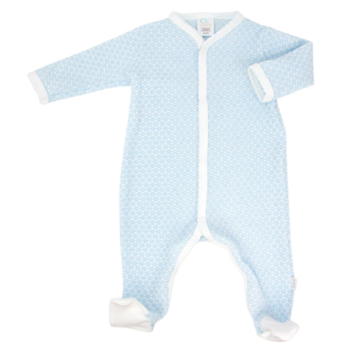 Paty Knit Footie with Pima Trim #219RJ