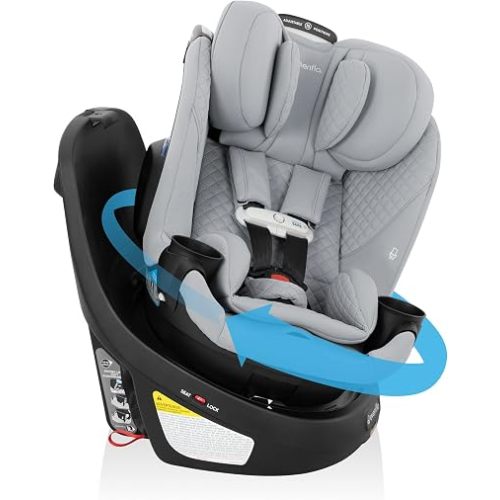 Evenflo Revolve360 Slim 2-in-1 Rotational Car Seat with SensorSafe and Green and Gentle