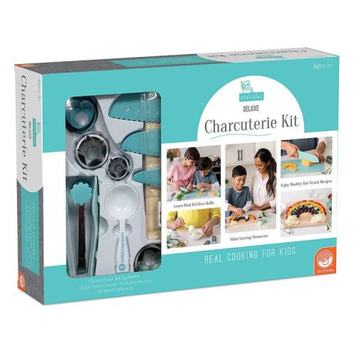 MindWare Playful Chef: Deluxe Charcuterie Kit Cooking Set - Includes 25 Kid-Safe Kitchen Utensils for Ages 5 & Up