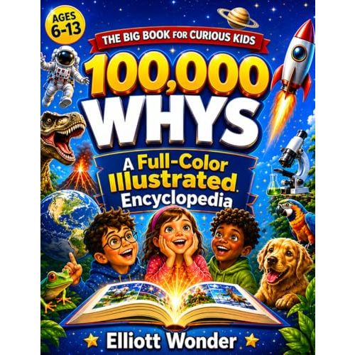 100,000 Whys for Kids: A Full-Color Visual Encyclopedia of Big Questions, Clear Answers, Science, Space, Animals, Nature, History, Inventions, and How the World Works for Ages 613