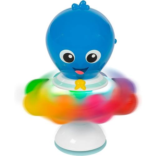 Baby Einstein Ocean Explorers Opus Spin & Sea Suction Toy for Highchair, Lights & Vibrant Colors, Ages 3 Months and up