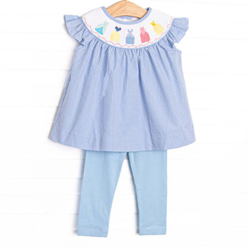 Dress-Up Dreams Smocked Legging Set, Blue – Stitchy Fish