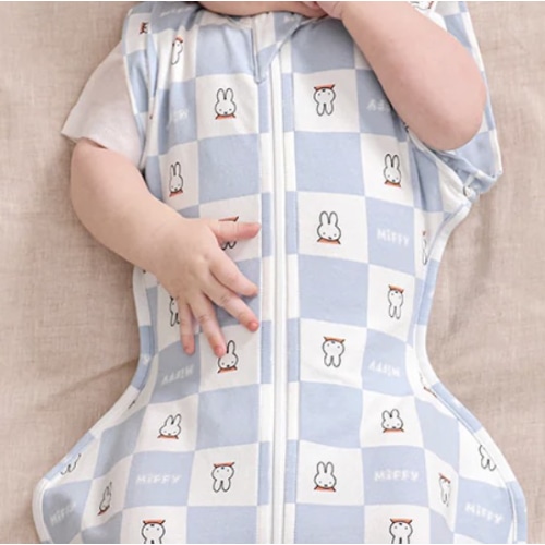 Swaddle Up™ 2-in-1 Transition Bag 1.0 TOG Cotton Blue Miffy Checker – Love to Dream US