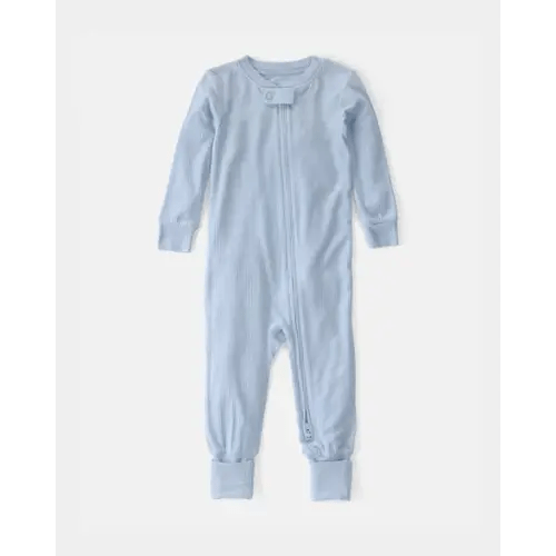 Baby PurelySoft 2-Way Zip 1-Piece Pajama - Blue | Carter's