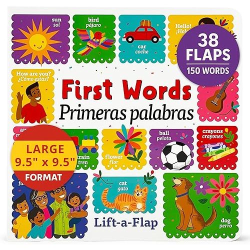 Over 150 English-Spanish First Words Bilingual Lift-a-Flap Board Book / Primeras Palabras / Español/Children's Dual Language (English and Spanish Edition) Board book – Lift the flap, February 13, 2022