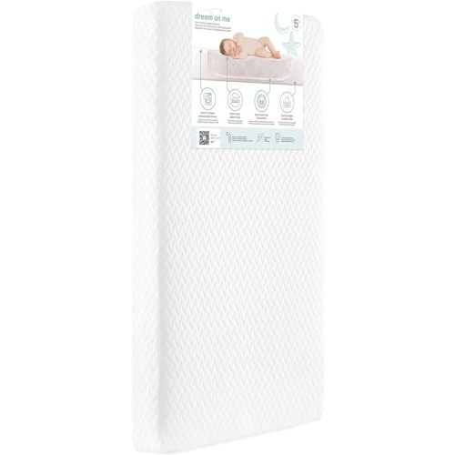 Dream On Me Premium 2-in-1 Baby Fairy Crib & Toddler Mattress, Made in USA
