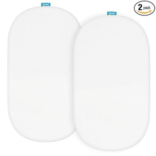 Bassinet Sheets for Halo Bassinet Swivel, Flex, Luxe Sleeper, 2 Pack(White)