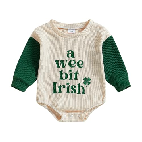 BeQeuewll Baby Valentines Clothes Newborn Infant Boy Girl My First Valentines Day Outfit Long Sleeve Knit Bubble Romper