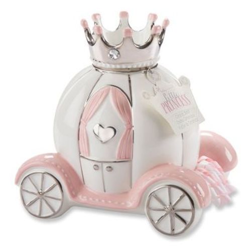 Baby Aspen "Little Princess" Carriage Ceramic Piggy Bank | BA21017NA