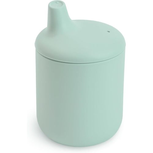 mushie 100% Silicone Baby Sippy Cup | 6 Months+ (Cambridge Blue)