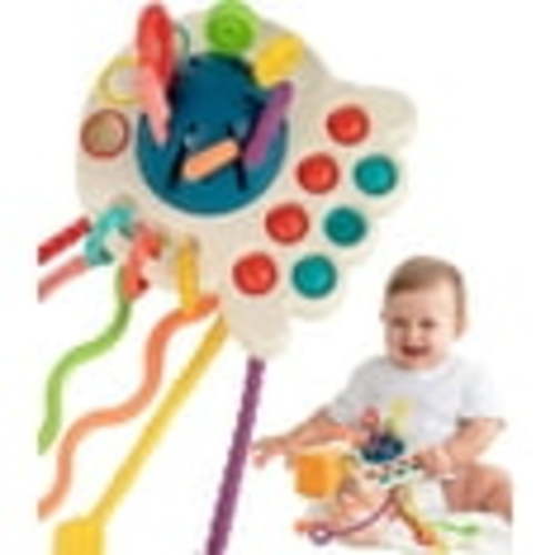 Vanmor Baby Montessori Toys 18 month +, Pull String Activity Sensory Toys for Toddlers 1-3 Sliding Balls Rattles Motor Skills, Birthday Xmas Gift Travel Toy for 1 Year Old Boy Girl