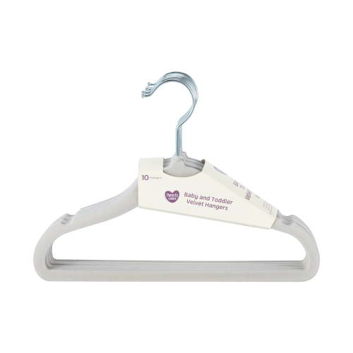 Parent's Choice Infant & Toddler Velvet Hangers, Gray, 10ct