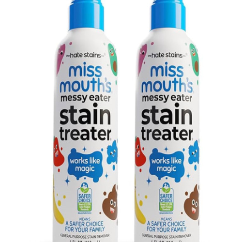 Miss Mouth's Messy Eater Stain Treater Spray - 4oz 2 Pack Stain Remover - Newborn & Baby Essentials - No Dry Cleaning Food, Grease, Coffee Off Laundry, Underwear, Fabric