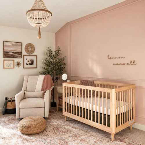 Wood script nursery baby room name laser cut sign cursive first and middle name signature font wall mounted crib change table decor