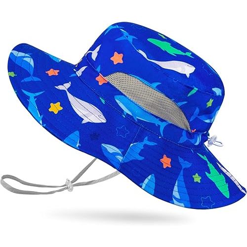 Kids Sun Hat for Girls Mesh Bucket Hat Toddler UV Protection Beach Hat Kids Foldable Fishing Hat for Girls 2-8 Years