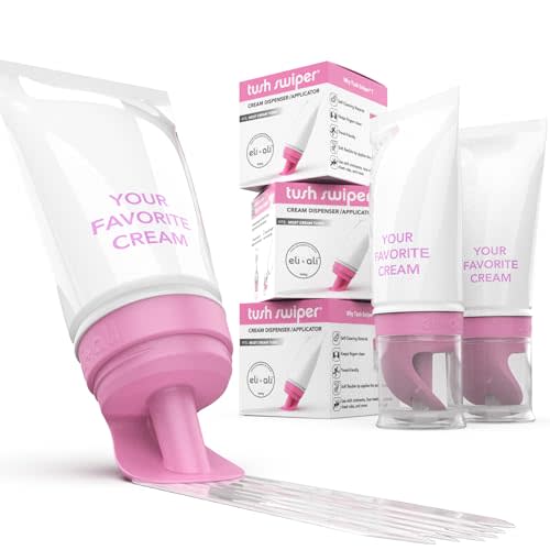 Eli & Ali Tush Swiper - Diaper Cream Applicator Fits Most Creams, Pink 3pk | Hands Free Diaper Rash Cream & Butt Paste Applicator, Mess-Free Travel Ready & Hygienic Alternative to Diaper Cream Spatula