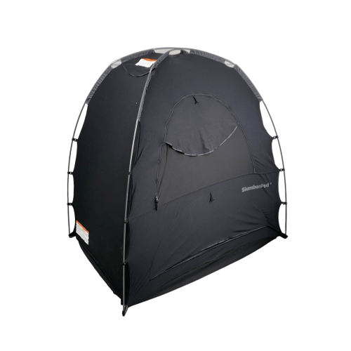 SlumberPod 3.0 Sleep Canopy with Fan, Black with Gray Accents