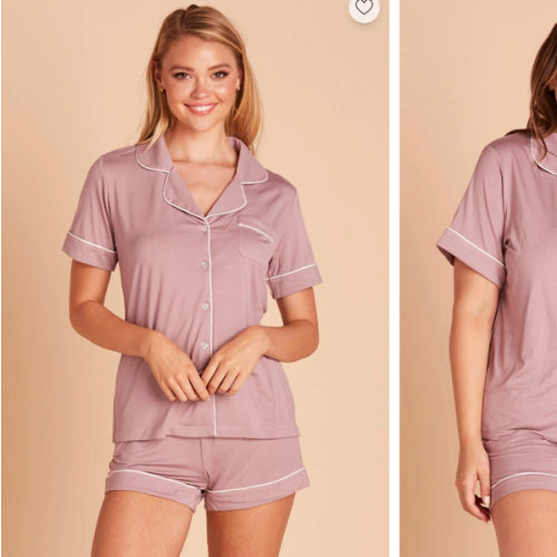Jonny Bridesmaid PJ set in Mauve | Birdy Grey