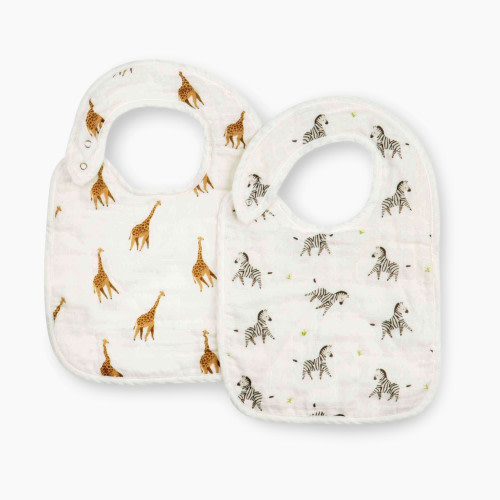 Bamboo Little Bamboo Snap Bib - Giraffe & Zebra