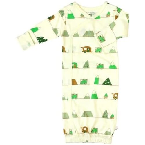 Babysoy Newborn Baby Kimono Wrap Around Snap Sleeper Gown Sack Bundler
