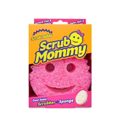 Scrub Daddy Scrub Mommy Dual-Sided Scratch-Free Dish Scrubber Sponge, Kitchen & Bath Cleaning Supplies with Ergonomic Design