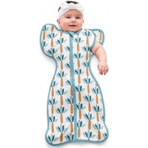 i-baby Outlast® Arms Up Self-Soothing Baby Swaddle Sleep Sack | Newborn swaddle, convertible cuffs & 2-way zipper, 0.5 TOG cotton blend, for baby boy girl, 0-3 months