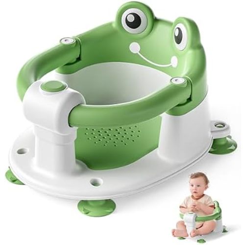 Baby Bath Seat for Babies 6 Months & up Non-Slip Toddler Bath Seats for Sitting Up Infant Bathtub Chair with Suction Cups and Soft Cushion for Baby Shower Tub Seat