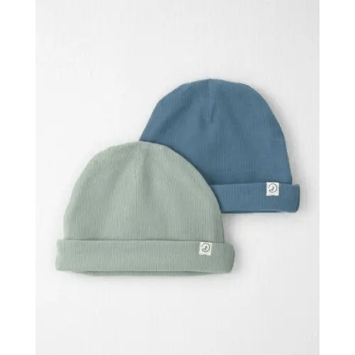 Baby 2-Pack Organic Cotton Rib Caps - Little Planet | Carter's