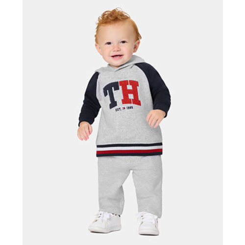 Baby Boys' Color-Blocked Logo Hoodie and Jogger Pants, 2-Piece Set