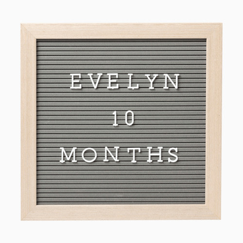 Pearhead Felt Wooden Letterboard Set - Gray