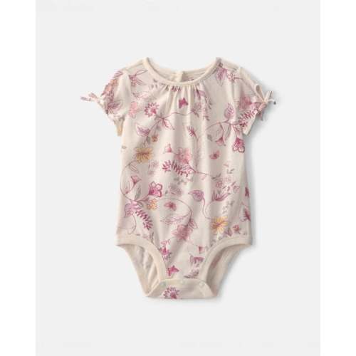 Baby Girl Floral Short-Sleeve Bodysuit - Ivory - OshKosh B'gosh | Carter's