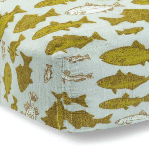 Milkbarn Bamboo Muslin Fitted Crib Sheet