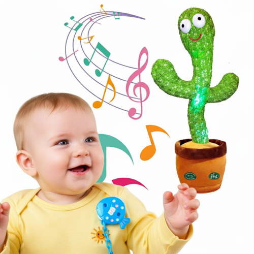 Talking Cactus Toy for Toddlers 1-3 - Plush Speech Therapy Toy that Repeats What You Say