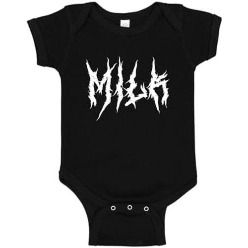 Milk Death Metal Goth Baby One Piece Or Toddler T-Shirt Funny Metal Band Clothes