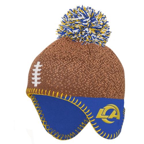 Los Angeles Rams Outerstuff Infant Football Head Knit Hat - Brown