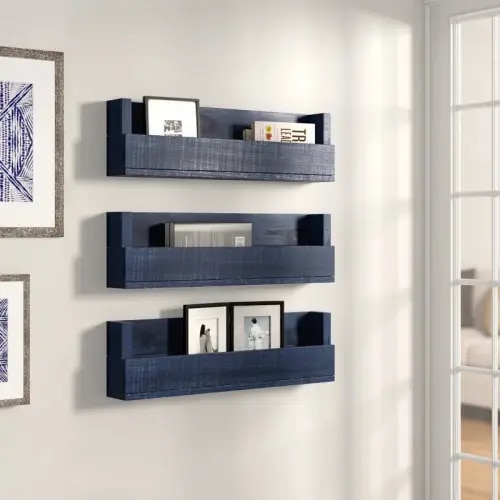 Sand & Stable™ Baby & Kids Burch Pine Wood Floating Shelf & Reviews | Wayfair