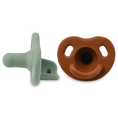 Sweet Cotton Baby Pacifier – Soft Silicone – 0-36 Months – BPA Free – Natural Latch – Lightweight, Dishwasher Safe – for Newborns, Infants, Toddlers