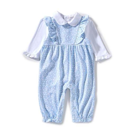 Kissy Kissy Baby Girls Sleeveless Fall Bloom Coverall & Long-Sleeve Bodysuit Set
