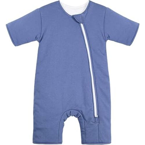 Exzzzllent Baby Transition Sleep Sack 3-6 Months 100% Cotton Warm Thick Transition Swaddles for Newborns Infant Long Sleeve Sleep Sack with Feet Baby Wearable Blanket 2-Way Zipper Easy Diaper Changes