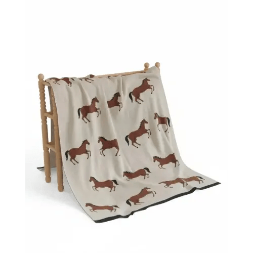 Horse Organic Knit Baby Blanket