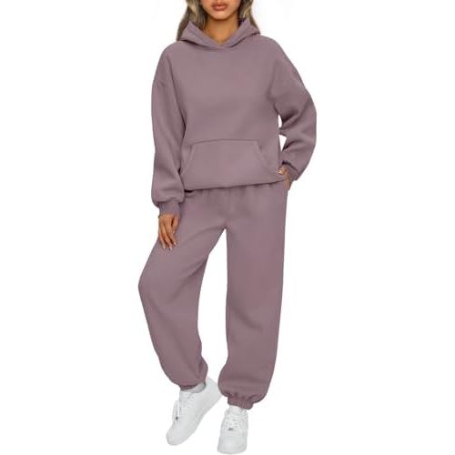 AUTOMET Womens 2 Piece Lounge Sweatsuit Fall Fashion Matching Sweat Sets