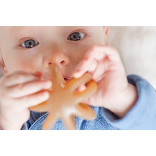 Calmies Teether for Babies Without BPA, 100 Percent Natural Rubber Toy for Infants, Plant Based, No Parabens, No PVC, and No Phthalates, Unscented