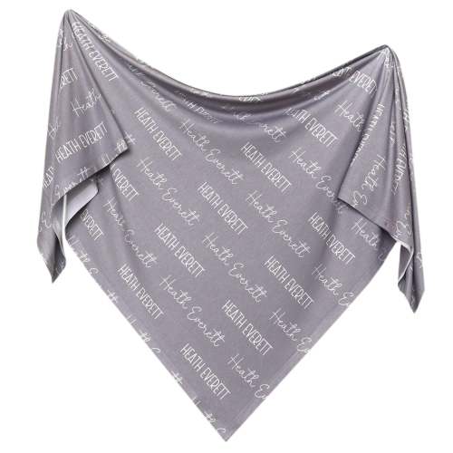 Personalized Baby Name Swaddle Blanket - Stone