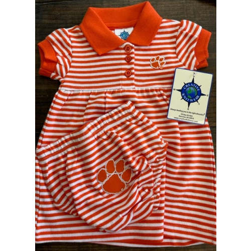 CLEMSON STRIPE DRESS W/ BLOOMERS