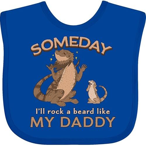 inktastic Someday I'll Rock a Beard Like My Daddy-Bearded Dragons Baby Bib