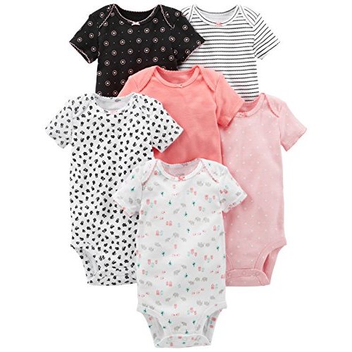Simple Joys by Carter's Girls' 6-Pack Short-Sleeve Bodysuit