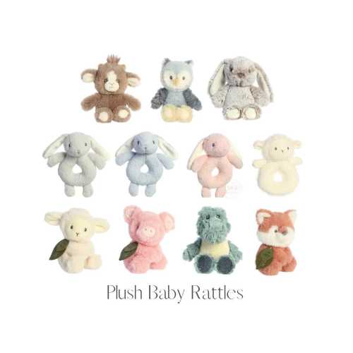 Matching Animal Rattle, Plush Baby Toys Rattles, Baby Shower Gift