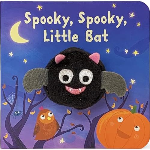 Spooky, Spooky, Little Bat Finger Puppet Halloween Board Book Ages 0-4