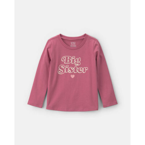 Toddler Girl 'Big Sister' Long-Sleeve Graphic Tee - Pink | Carter's