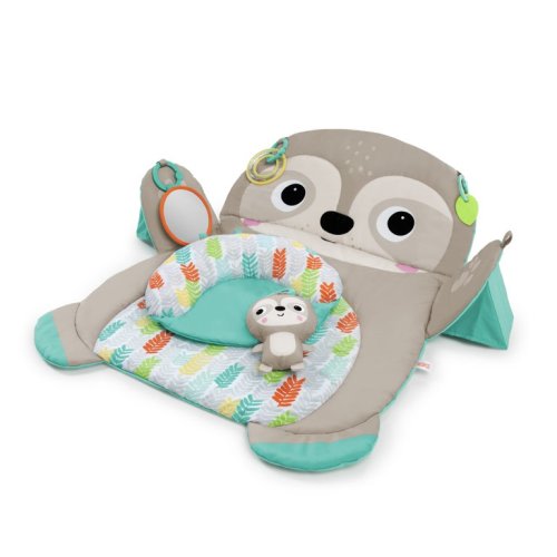 Bright Starts Tummy Time Prop & Play Baby Activity Mat, Sloth - Unisex Age Newborn+